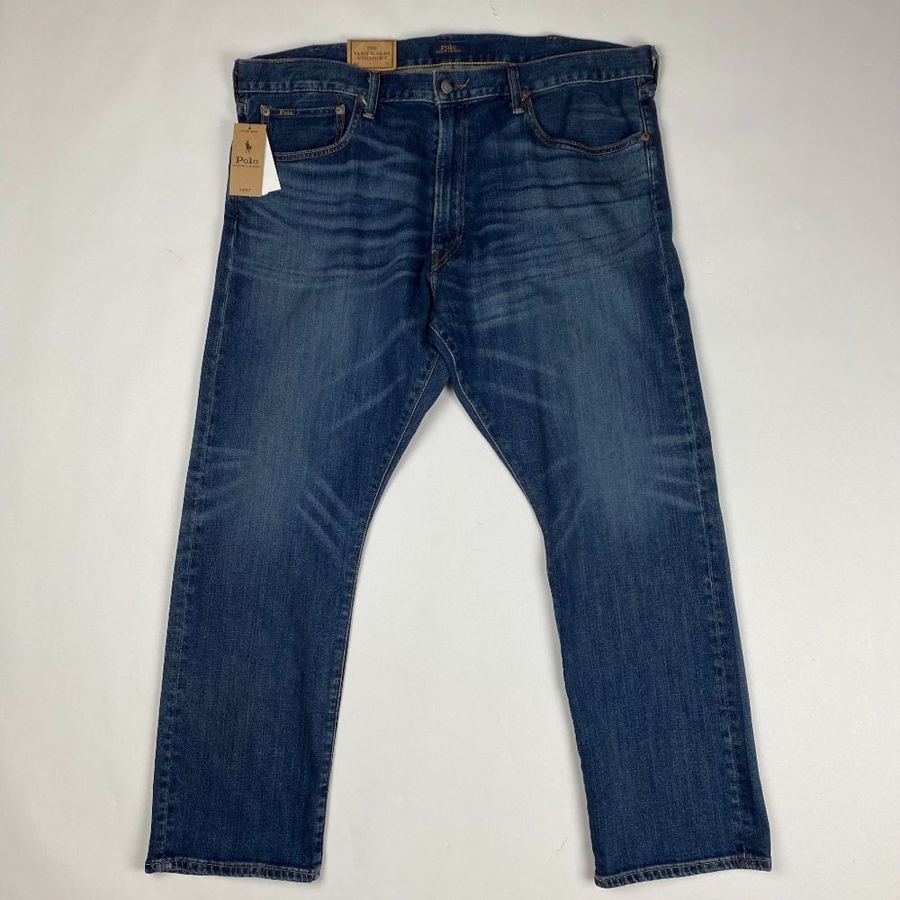 NEW Polo Ralph Lauren The Varick Slim Straight Jeans Mens 40 x 30 Stretch